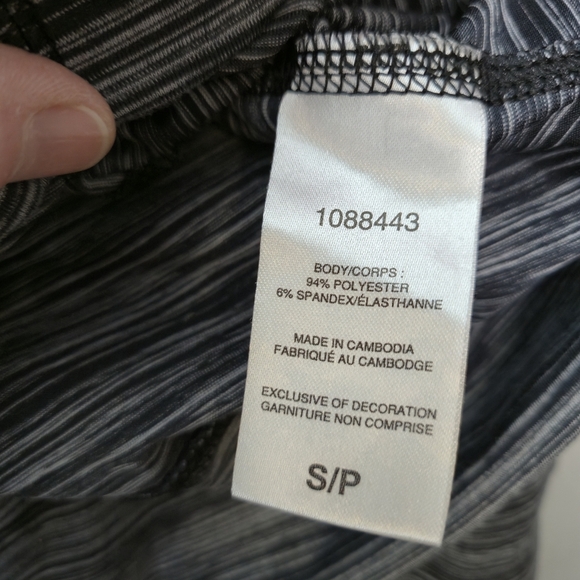 Champion Ladies Gray Striped Long Sleeve Hoodie Size S - Picture 7 of 8